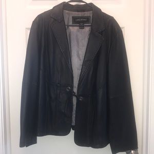 Plus size black leather jacket size 22/24
